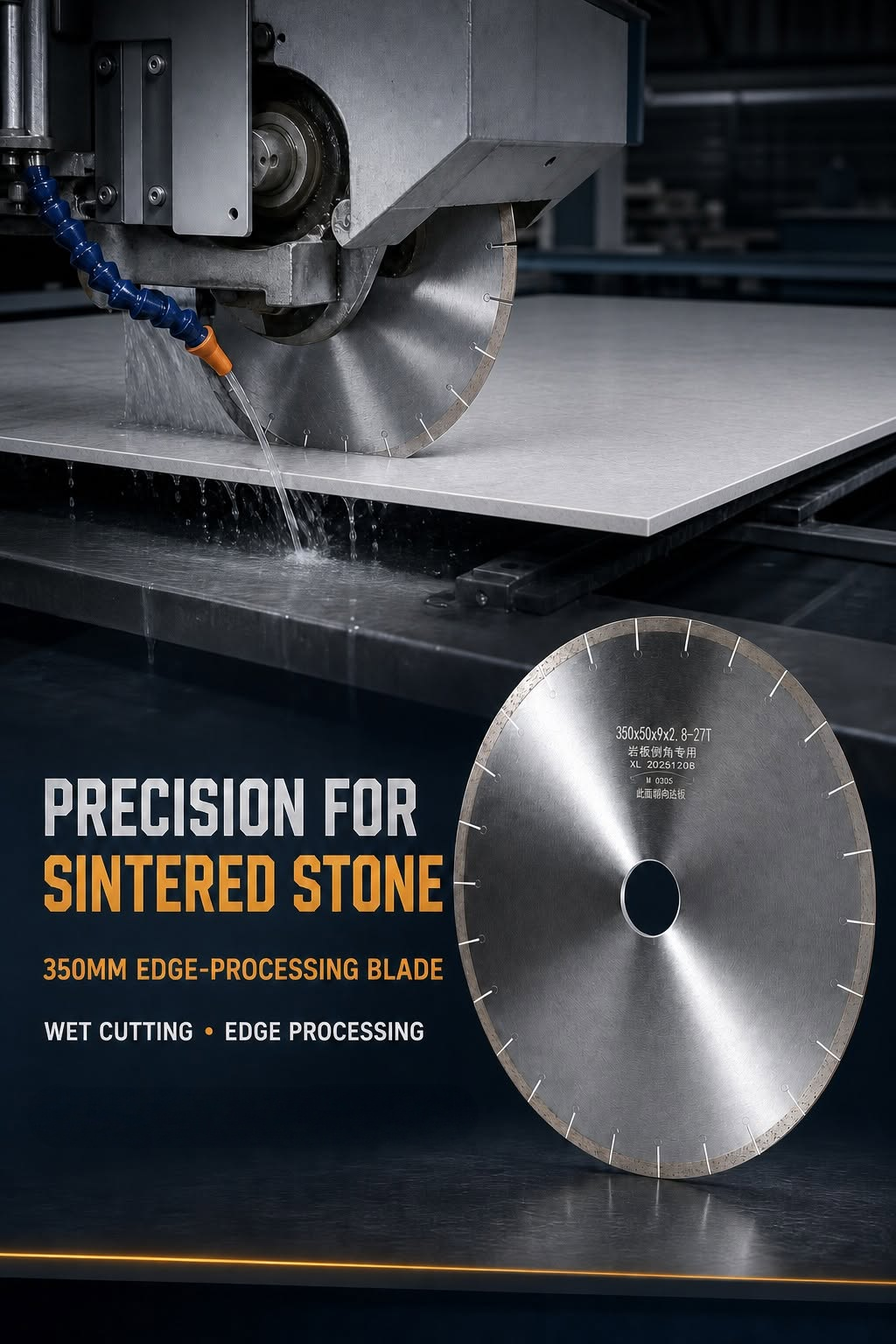 Sintered stone saw blade