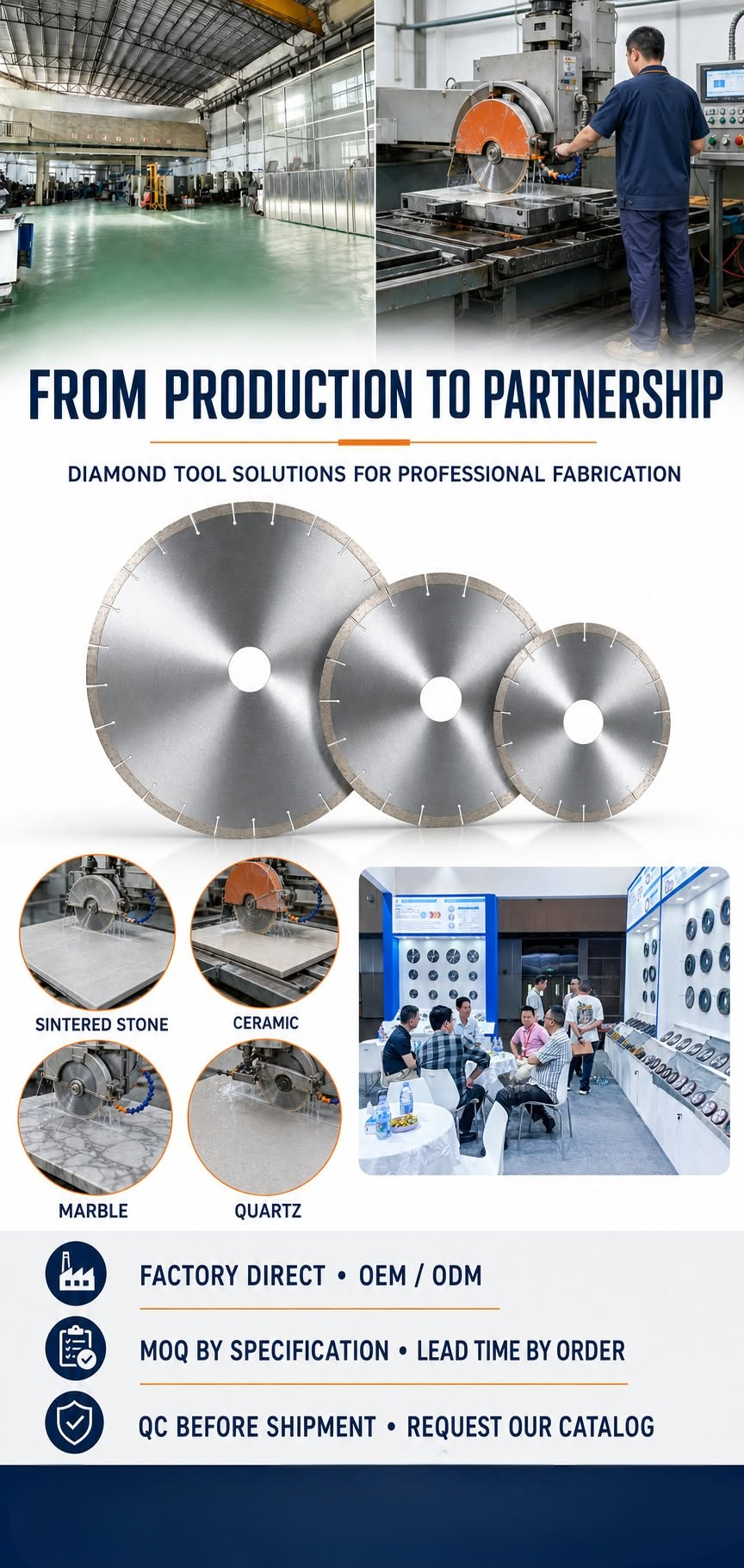 Sintered stone saw blade