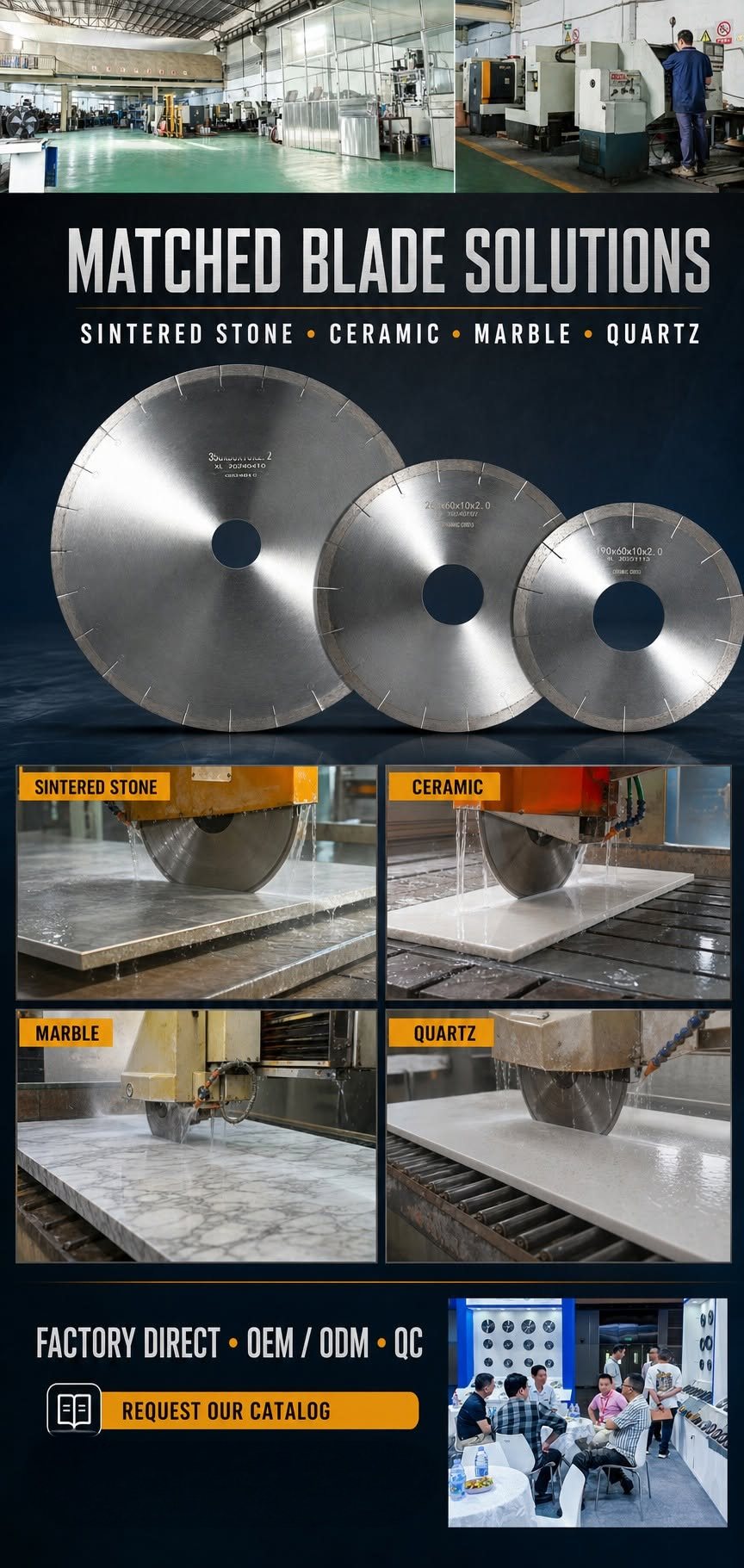 Sintered stone saw blade